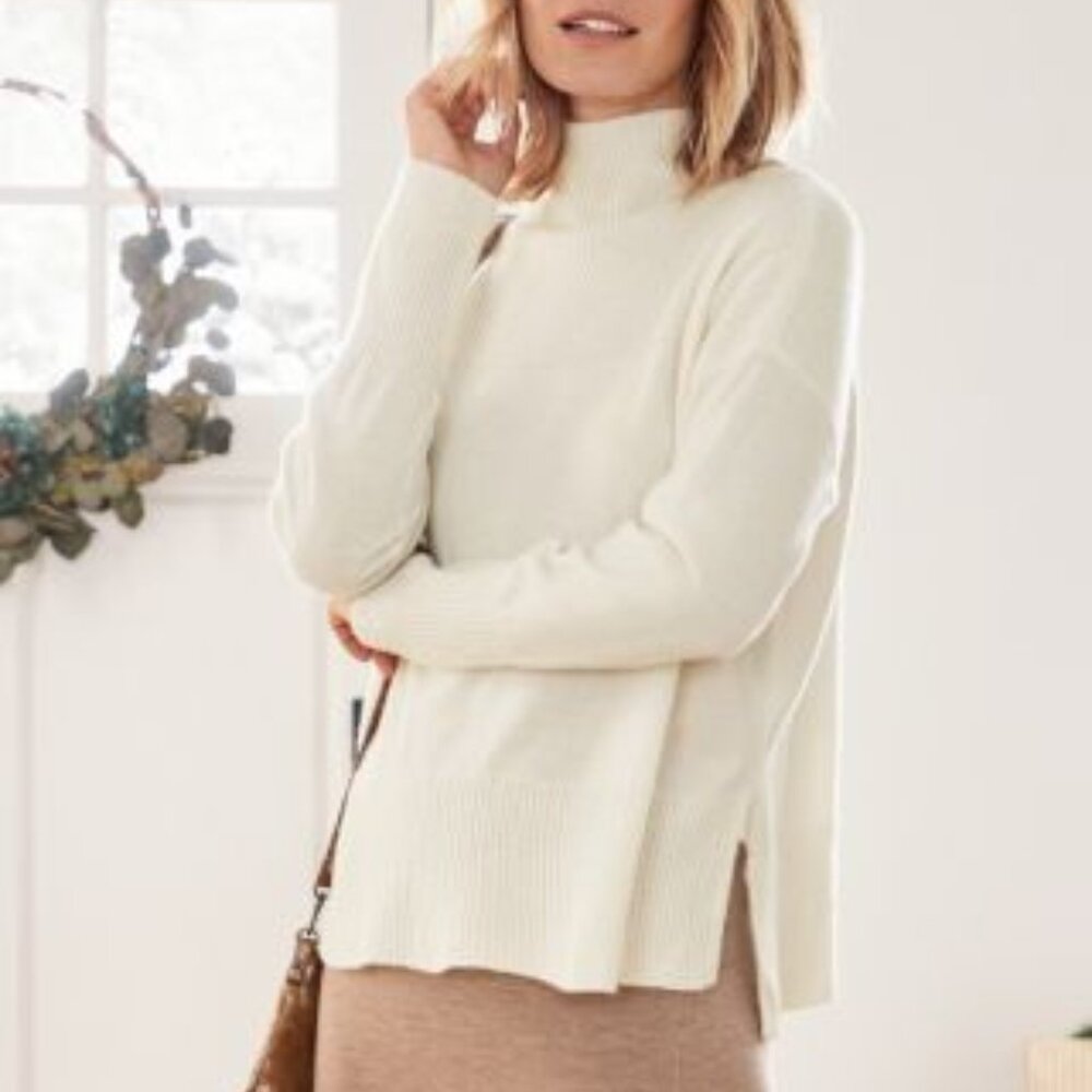 Garnet Hill Highline Cashmere Sweater - Size Lg